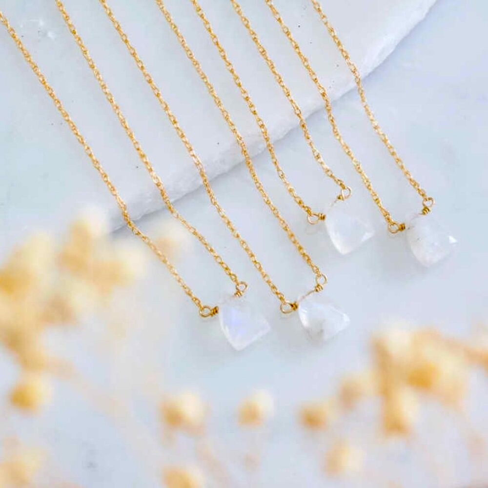 Faceted Moonstone Necklace